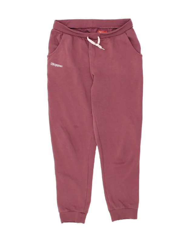 KAPPA Womens Tracksuit Trousers Joggers UK 18 XL Maroon Cotton