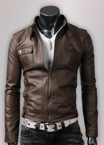 Light Brown Strap Pocket Jacket