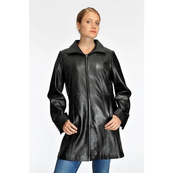 Mason & Cooper Marilyn Zip Front Leather Coat