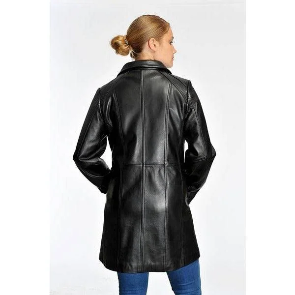 Mason & Cooper Marilyn Zip Front Leather Coat