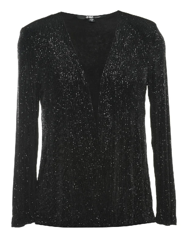 Metallic Look Evening Jacket - S