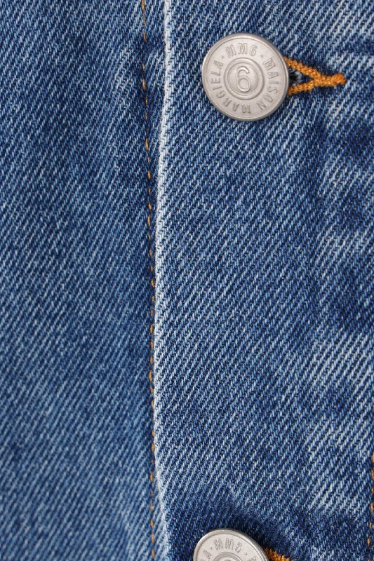 denim jacket with cut-out details