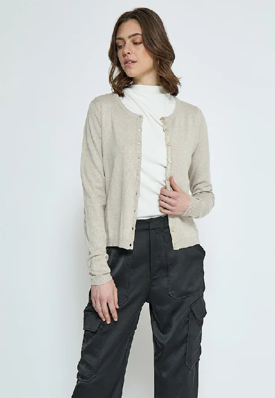 MSNew Laura Cardigan - Sand Gray Melange