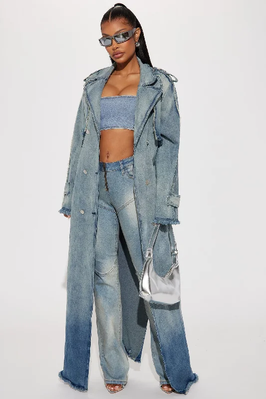 New York Days Denim Coat - Light Wash