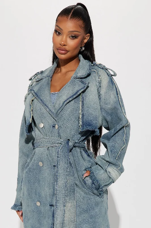 New York Days Denim Coat - Light Wash