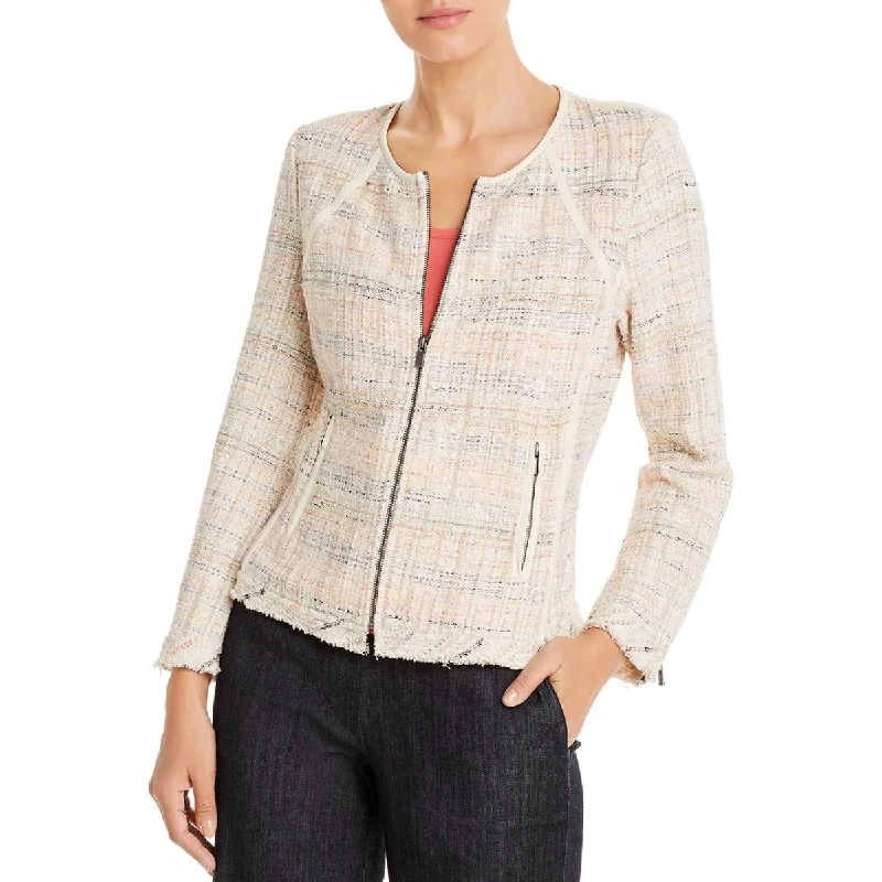 Nic + Zoe Womens Dandelion Office Work Wear Tweed Jacket