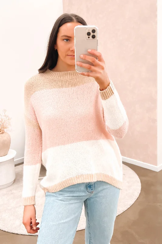 Nolan Knit Jumper Pink Multi