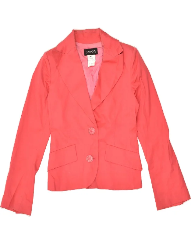 PATRIZIA PEPE Womens 2 Button Blazer Jacket IT 40 Small Red Cotton