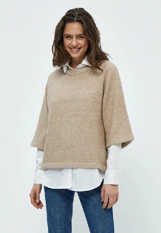 Penelope 3/4 Sleeve Pullover - Gray Morn Melange