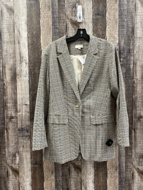 Plaid Pattern Blazer Loft, Size M