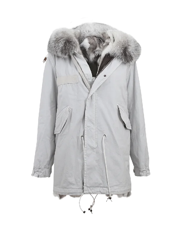 St. Moritz Embroidered Canvas Parka