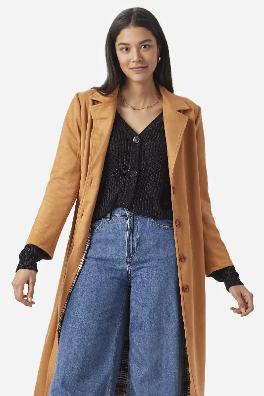 Suede Coat - S Boutique