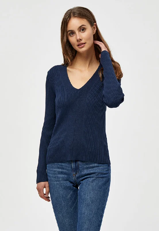 PCTana Rib Pullover - NAVY