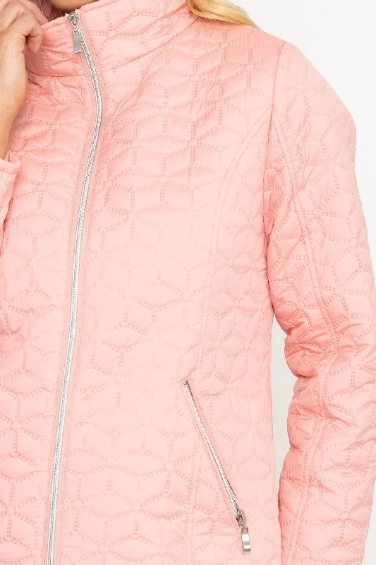 Ultrasonic Quilt Jacket in Pink