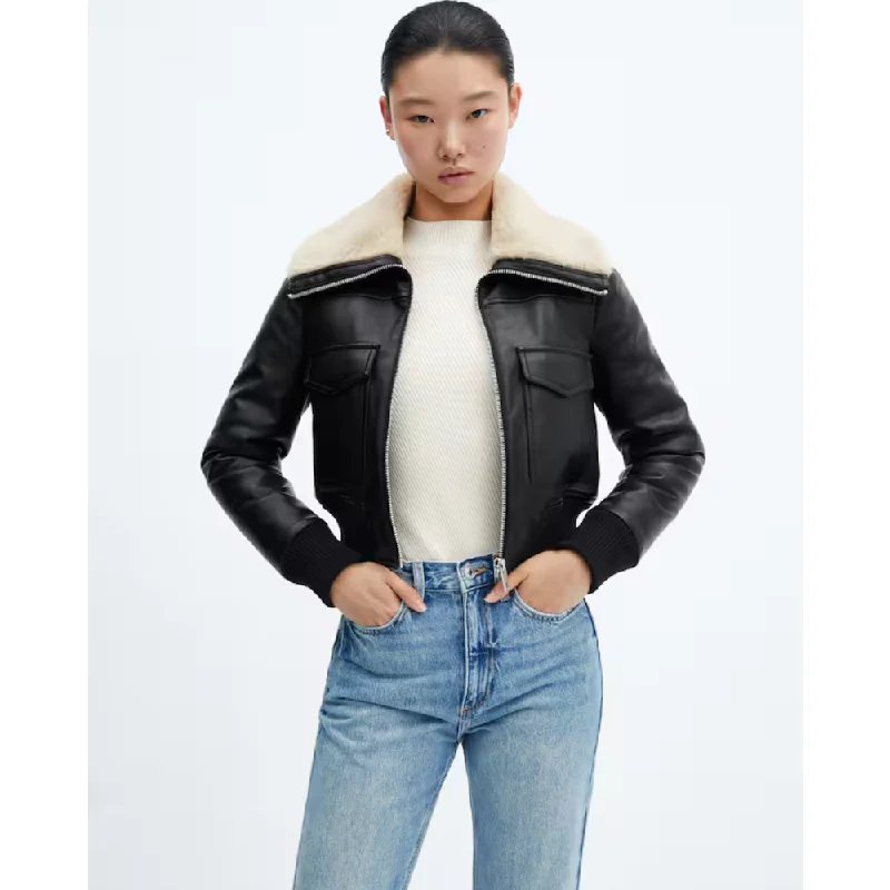 Women B3 Shearling-lined bomber jacket