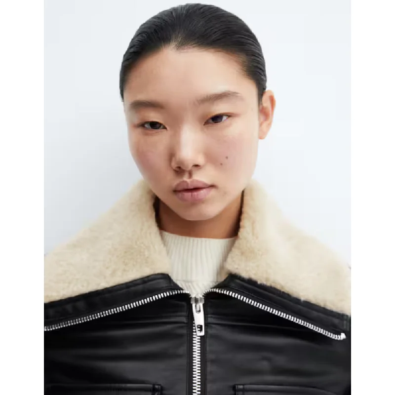 Women B3 Shearling-lined bomber jacket