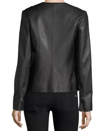 Women Black Classic Leather Jacket