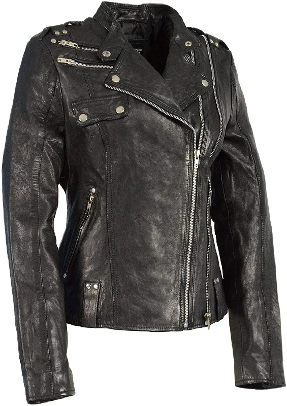 Black Double Zip Moto Jacket