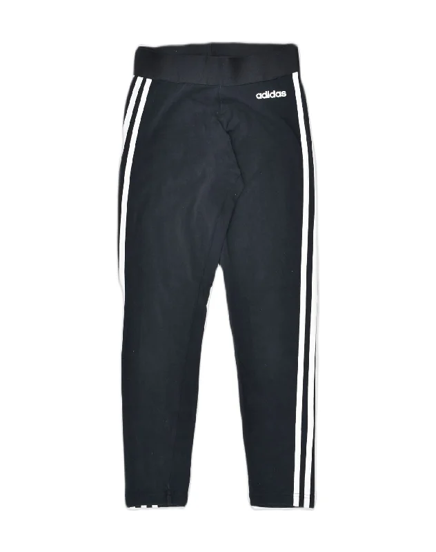 ADIDAS Womens Tracksuit Trousers UK 4 XS Black Cotton