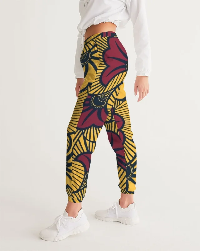 AKH African Fleurs Rouges Women's Track Pants