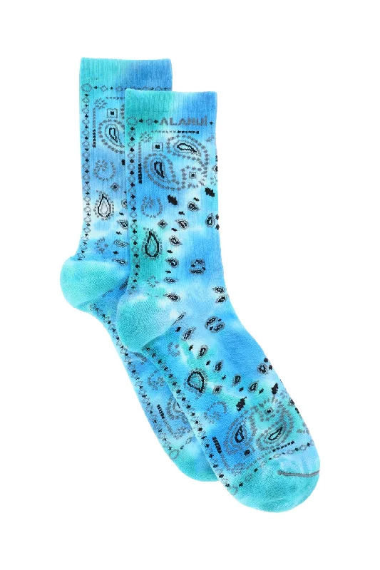 Alanui bandana print socks LMRA004S23KNI001 4401 TORMALINE