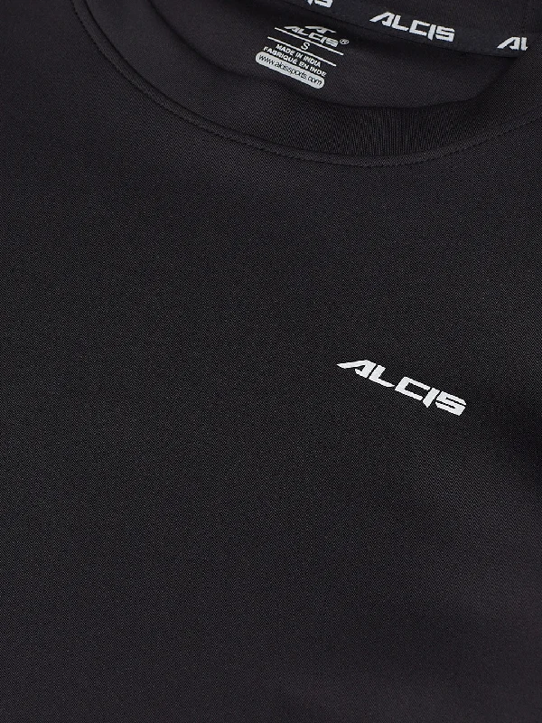 Alcis Women Black Solid Sweatshirt