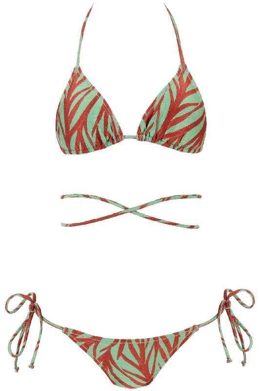 ""animal print miami bikini set MIAMI BIKINI SET COLAR LUREX