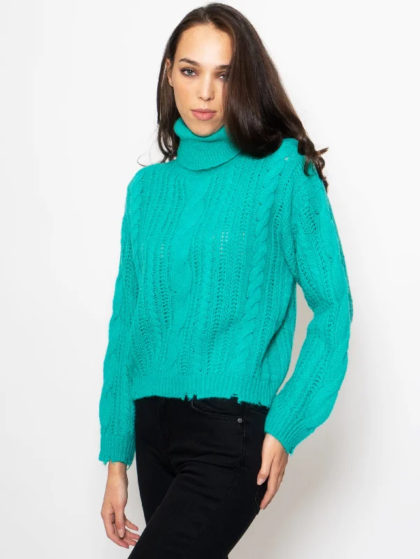 Maglia Collo Alto Curly Verde