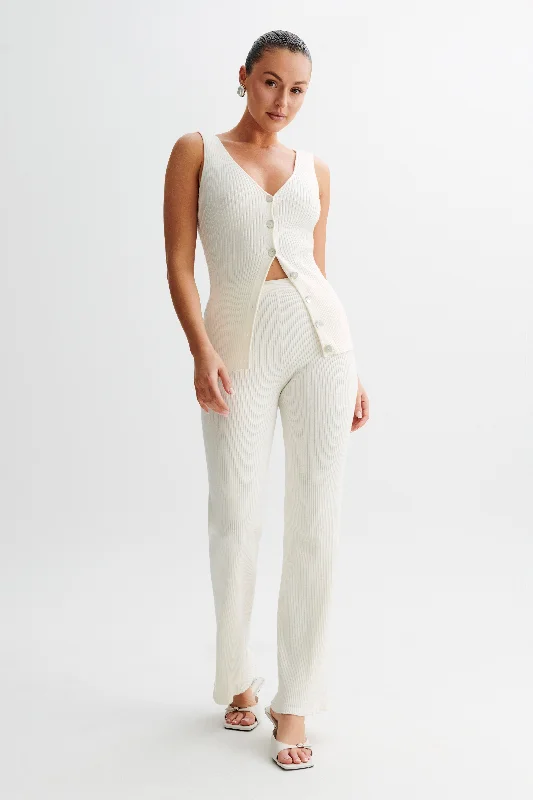 Calypso Knit Trousers - Ivory