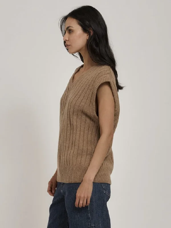 Darcy Knit Vest - Sand