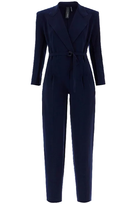 double-breasted straight leg jumpsuit KK224JPLE06951 TRUE NAVY