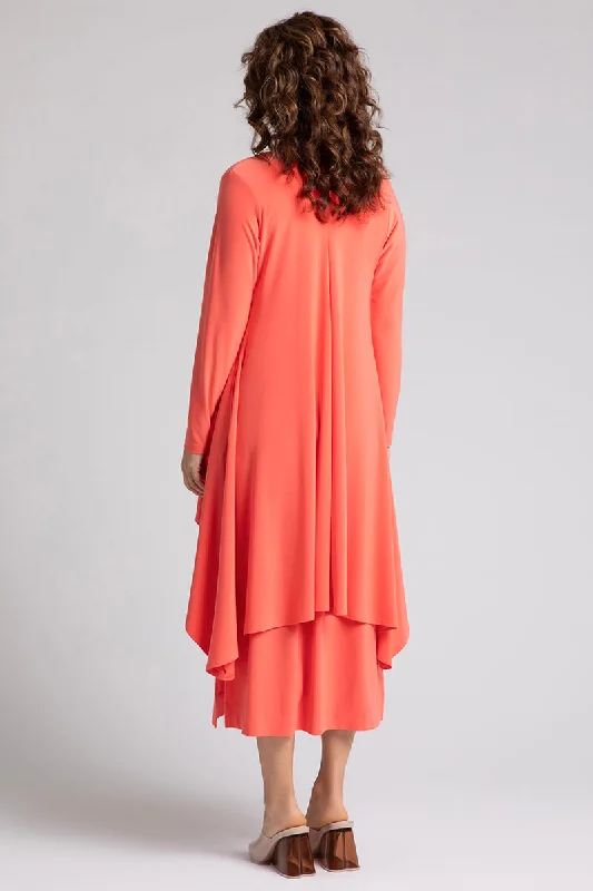 Flutter Duster Cardigan | Coral