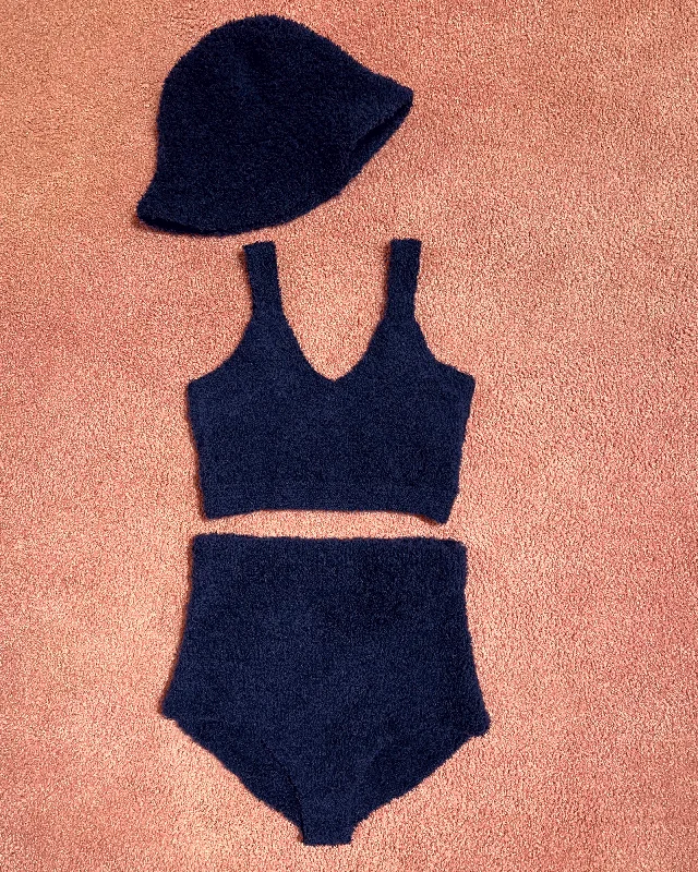 HAND KNIT LEIGH BRALETTE, NAVY