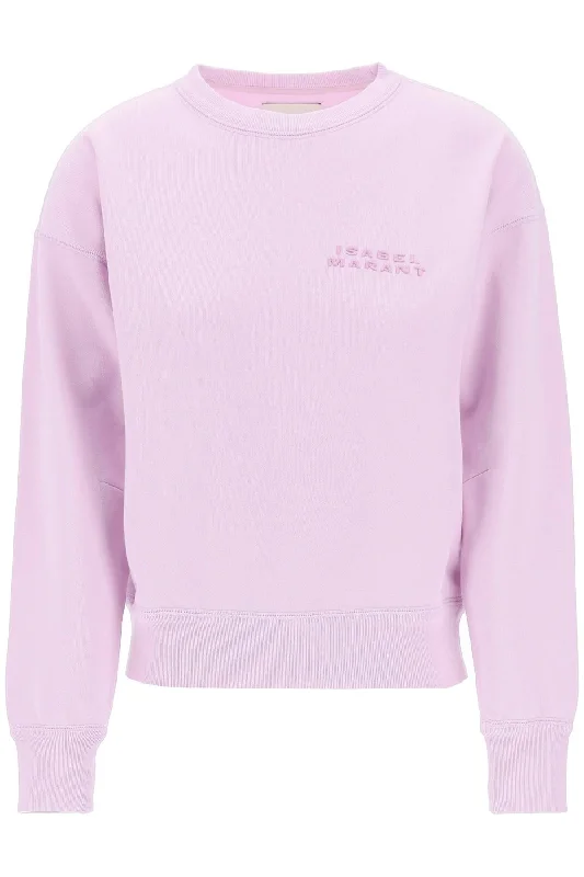 Isabel marant shad sweatshirt with logo embroidery SW0054FA A2M41I LILAC