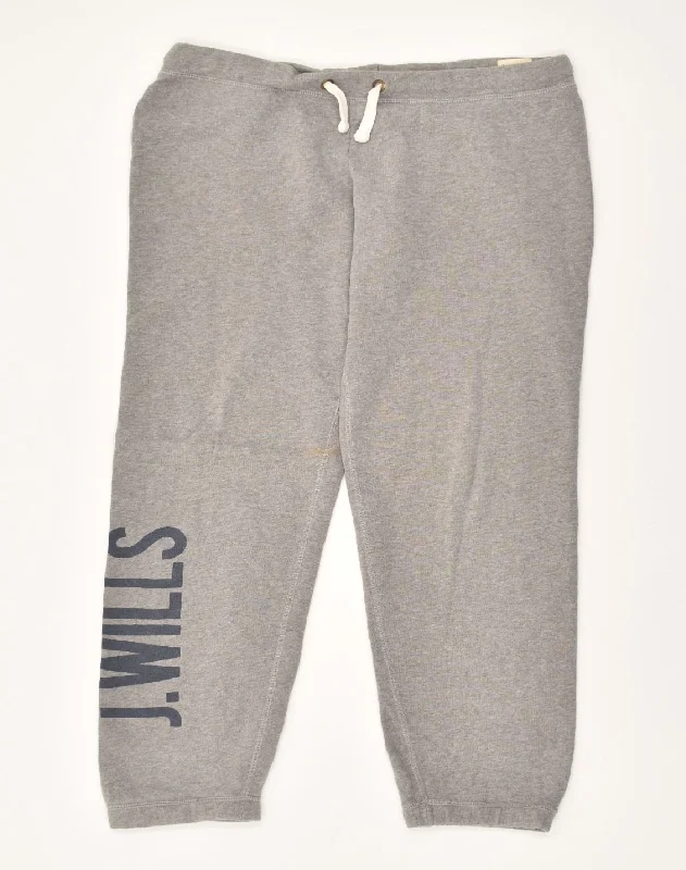 JACK WILLS Womens Graphic Tracksuit Trousers UK 10 Small Grey Cotton