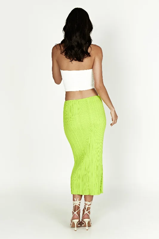 Kennedy Low Rise Knit Skirt - Fresh Green