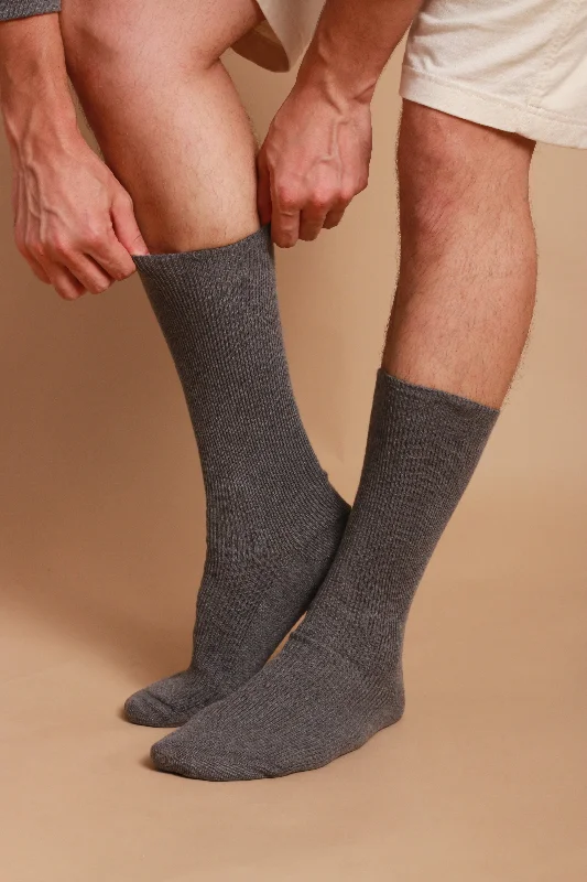 Lightweight Latex-Free 100% Organic Cotton Crew Socks (2pairs/pack)