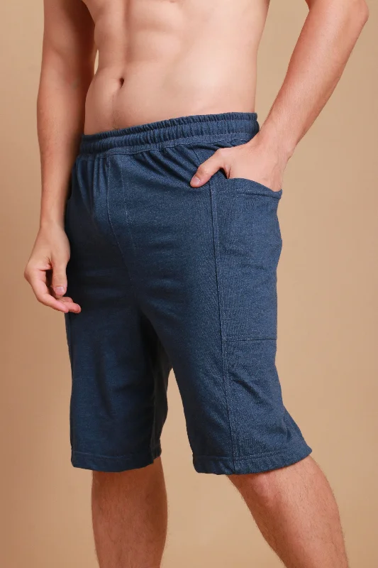 Men's Elasticized Lounge Shorts with Drawstring