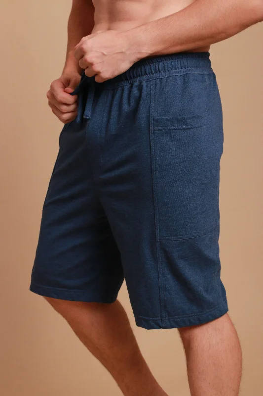 Men's Elasticized Lounge Shorts with Drawstring