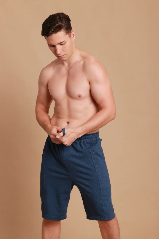 Men's Elasticized Lounge Shorts with Drawstring