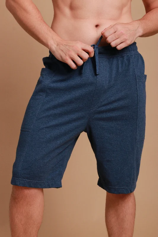 Men's Elasticized Lounge Shorts with Drawstring