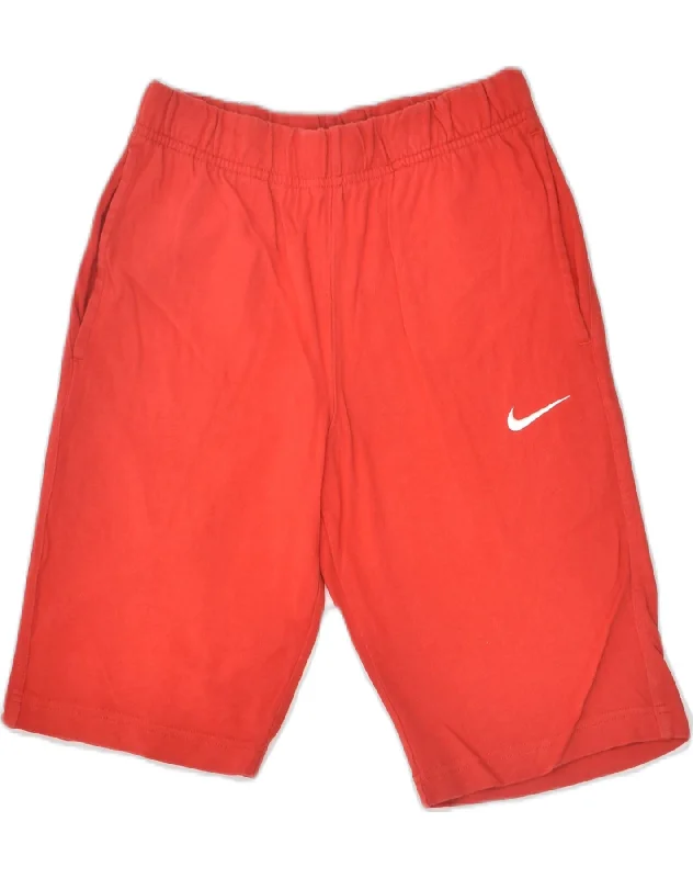 NIKE Womens Sport Shorts UK 6 XS Red Cotton