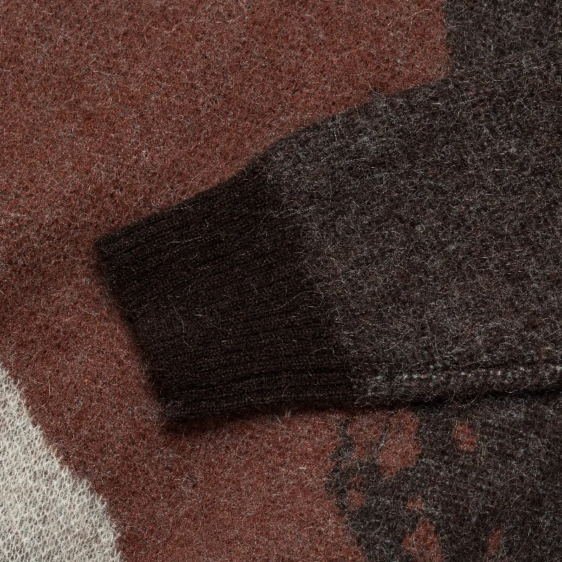 Arild Alpaca Mohair Jacquard Sweater - Espresso