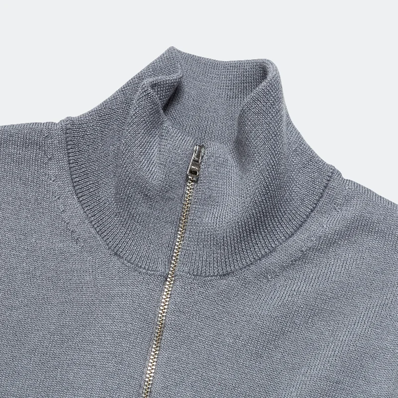 Tech Merino Half Zip - Glacier Grey