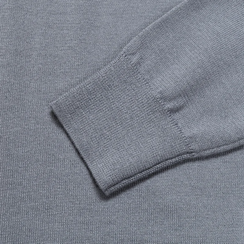 Tech Merino Half Zip - Glacier Grey