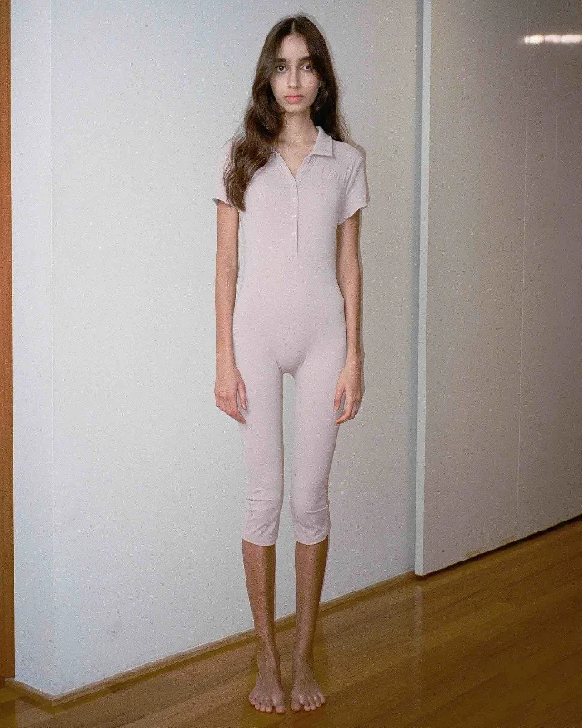 Polo Unitard - Rose