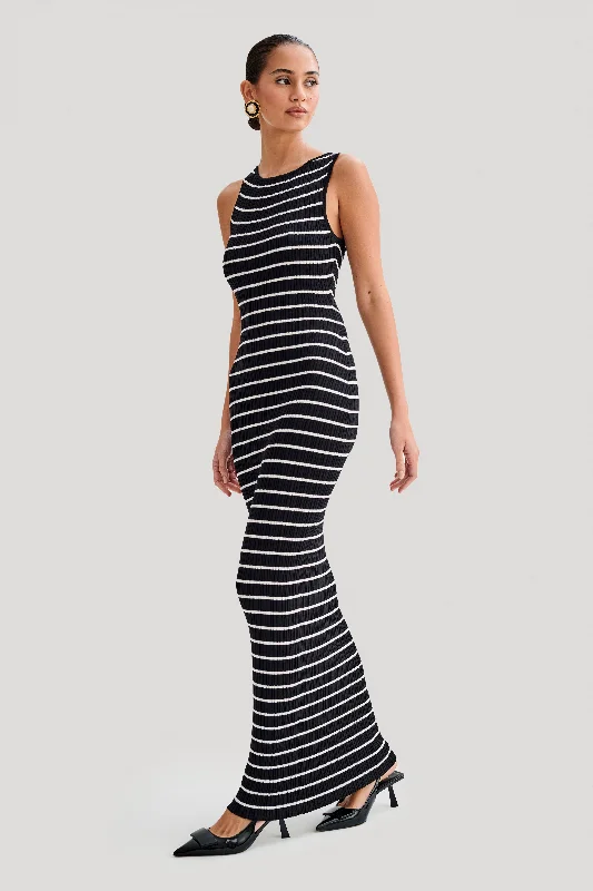 Seema Sleeveless Knit Maxi Dress - Black