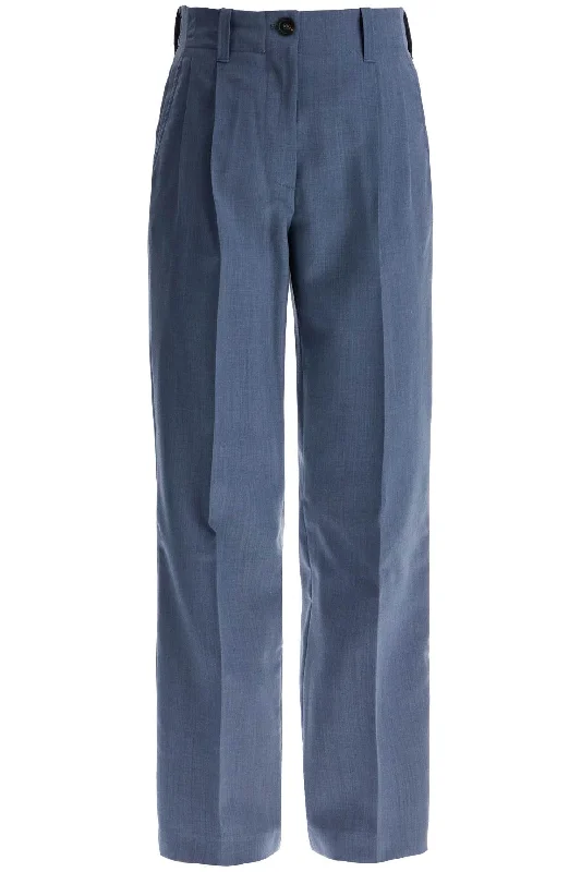 soft wool trousers for comfortable wear GWP01504 P001609 GRISALLIE