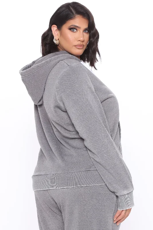 Sweet Dreams Mineral Wash Hoodie - Heather Grey