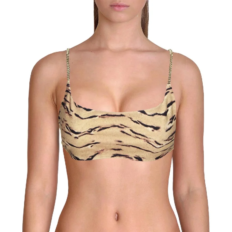 We Wore What Womens Animal Print Cami Sports Bra